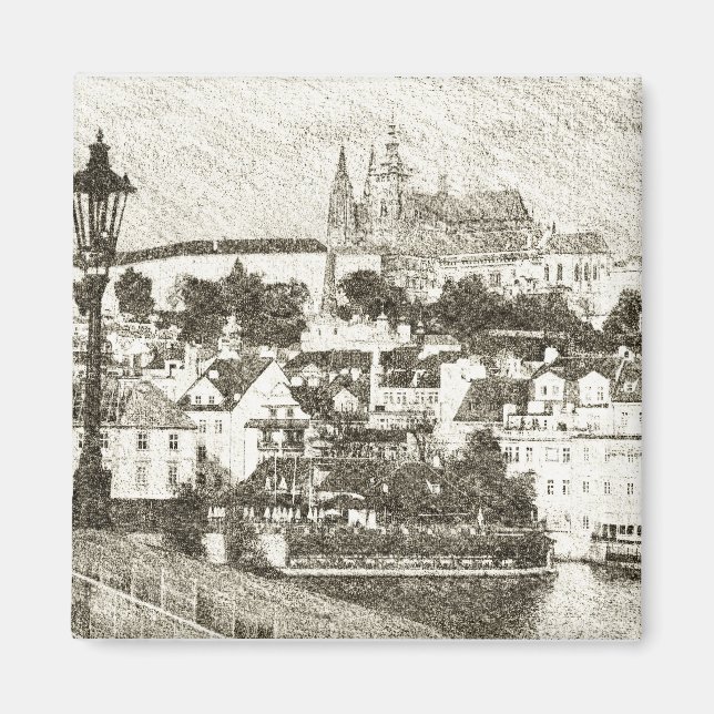 Prag, Tjeckien Magnet (Framsidan)