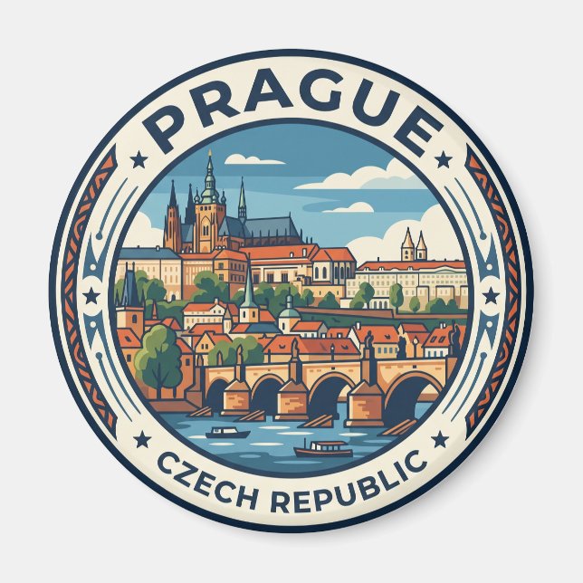 Prag Tjeckien Magnet (Framsidan)