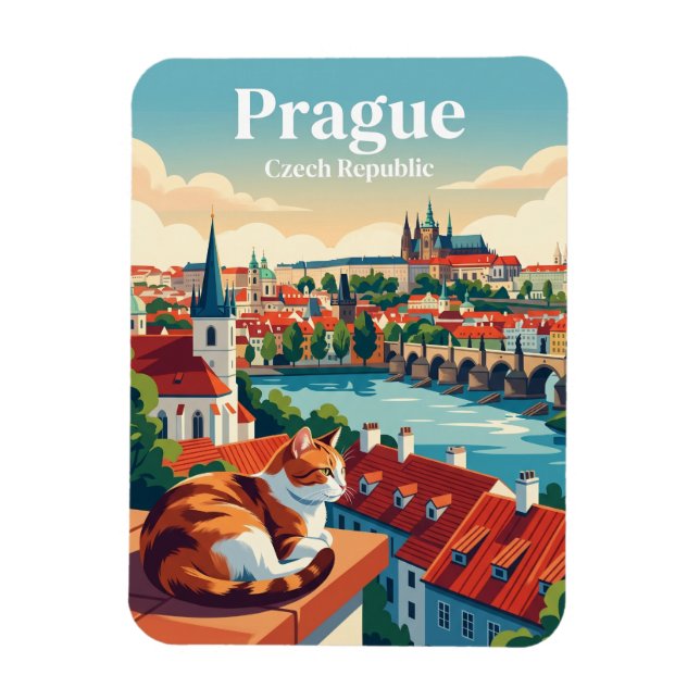 Prag Tjeckien Magnet (Vertikal)