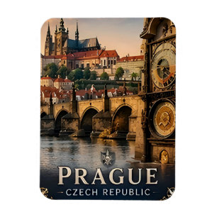 🧲 Prag Tjeckien Resminne För Besökare Magnet