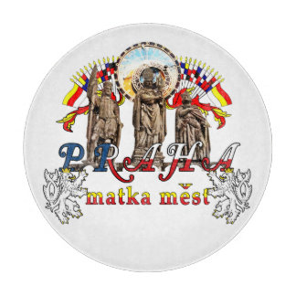 Prag Tjeckien Rund Träskiva