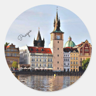 Prag, Tjeckien Runt Klistermärke