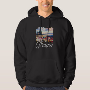 Prag Tjeckien Souvenir Prag Hoodie