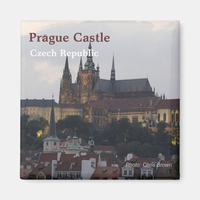 Prag Tjeckien Travel Photo Souvenir Magnet (Framsidan)