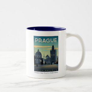 Prag, Tjeckien Två-Tonad Mugg