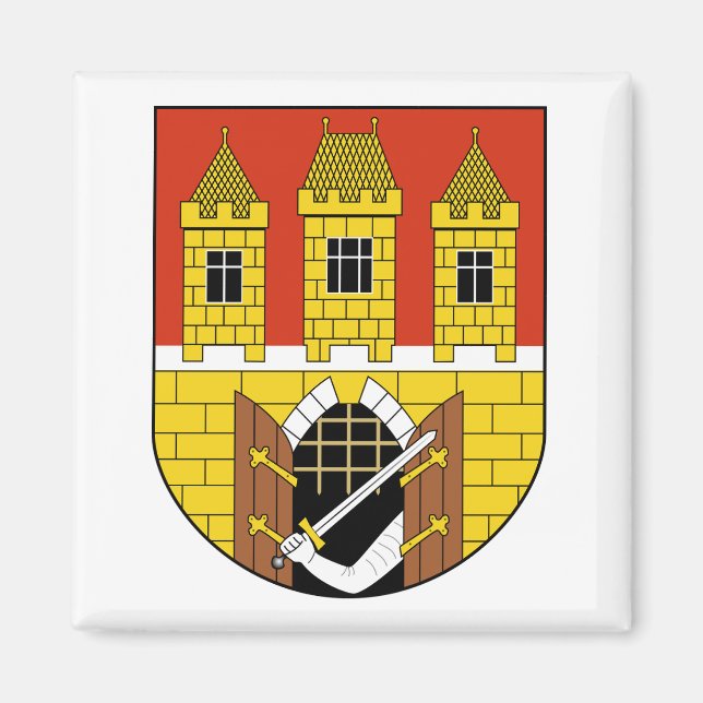 Prag, Tjeckien Vapen Magnet (Framsidan)