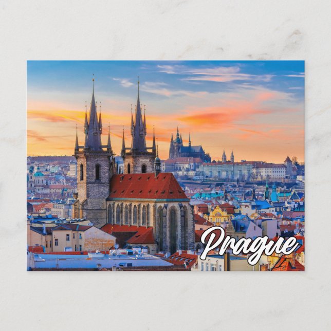 Prag, Tjeckien Vykort (Framsida)