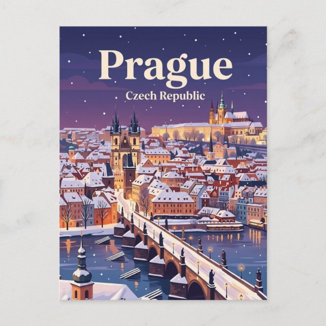 Prag, Tjeckien Vykort (Framsida)