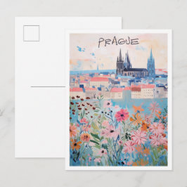 Prag Tjeckisk Konst Resa Vykort