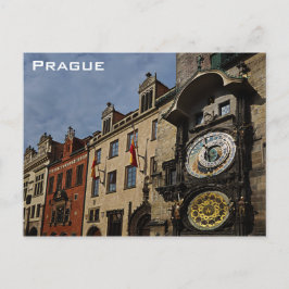 Prag Tjeckiska republiken Clock Travel Photo Vykort