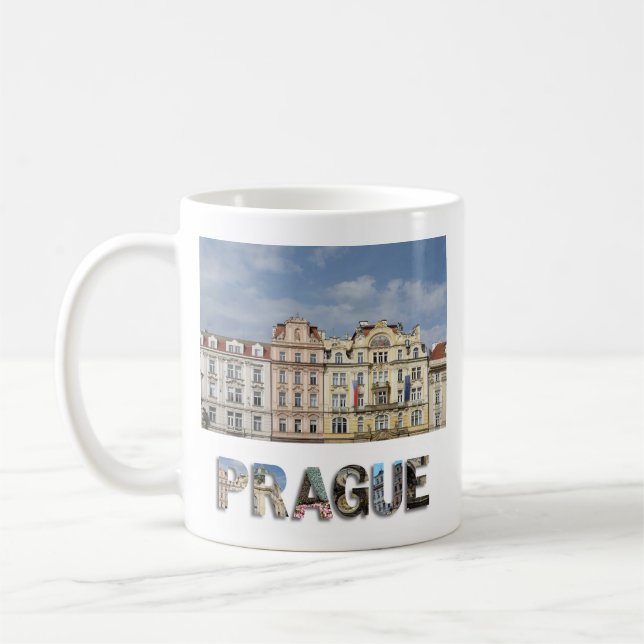 Prag Tjeckiska republiken Gamla egna resefoto Kaffemugg (Vänster)