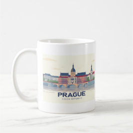 Prag Tjeckiska republiken Pastel Travel Kaffemugg