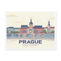 Prag Tjeckiska republiken Pastel Travel
