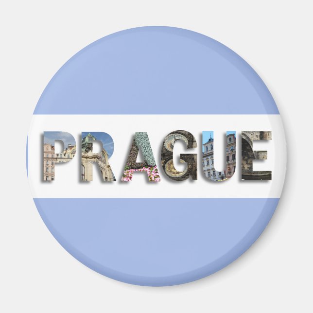 Prag Tjeckiska republiken Travel Photo Magnet (Framsidan)