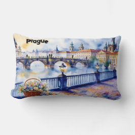 Prag - Tjeckiska republiken Watercolor Sketch | Lumbarkudde