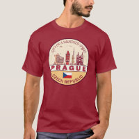 Prag Tjeckiska republikens stad Skyline Emblem