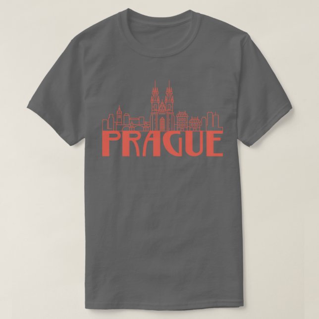 Prag Tjeckiska T Shirt (Design framsida)