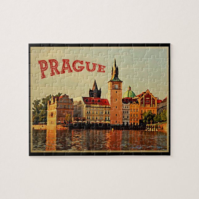 Prag Vintage resor Pussel (Horisontell)