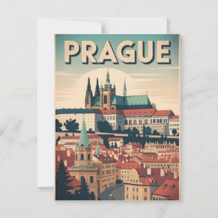 Prag-vintagen Vykort