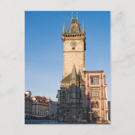 Prag vy av Astronomiska klockan Vykort