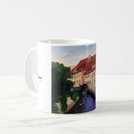 Praga-målning Kaffemugg