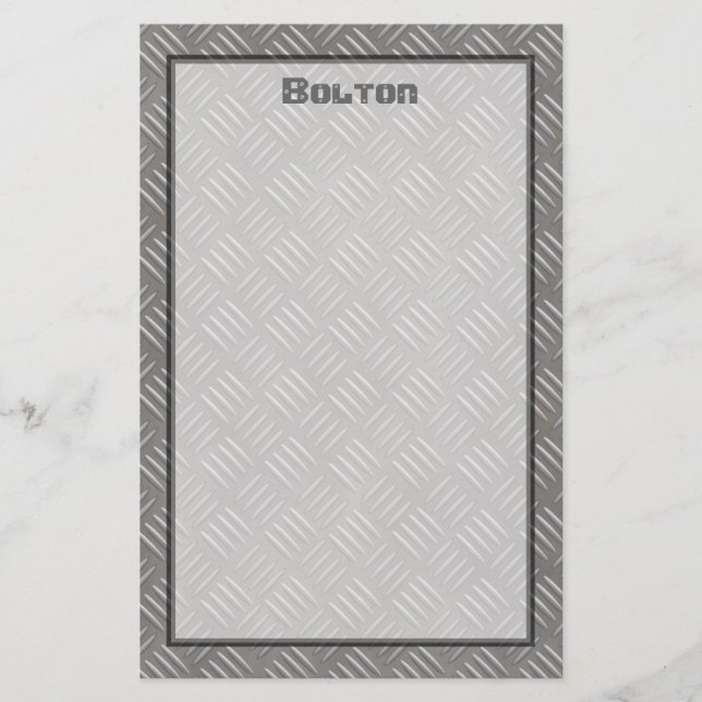 Präglad Aluminum metallLookanpassningsbar Brevpapper (Framsida)