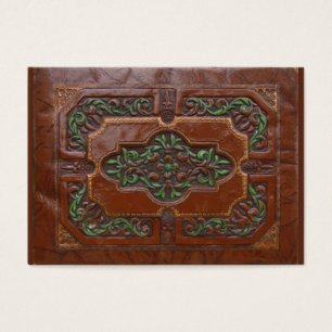 Präglad ATC för läderLook~ Visitkort