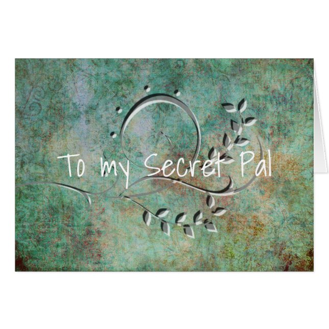 Präglad blommigt hälsningskort (Framsidan Horizontal)