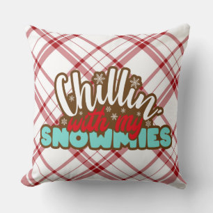 Präglad jul Pillow Chillin med mina Snommies Kudde