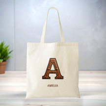 Präglad västerländsk läderinitial monogram A