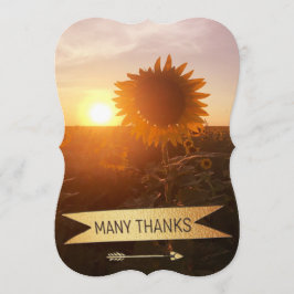 PRÄGLAT GULD TACKKORT FÖR MÅNGA TACK