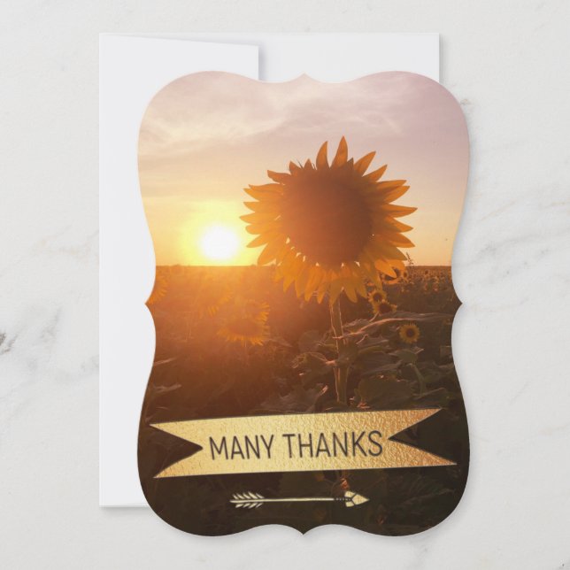 PRÄGLAT GULD TACKKORT FÖR MÅNGA TACK KORT (Framsida)