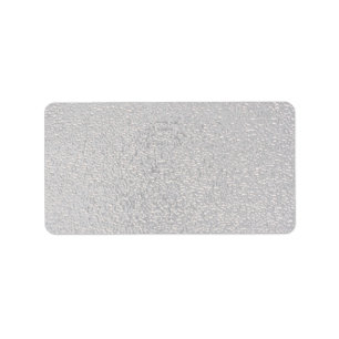 Präglat silver adressetikett