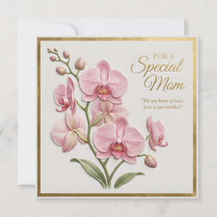 Prägld blommor mors dag-kort kort
