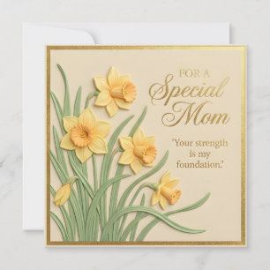 Prägld blommor mors dag-kort kort