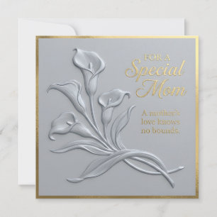 Prägld Blommor Mors Dag-kort Kort