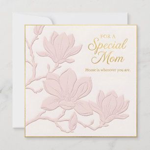 Prägld blommor mors dag-kort kort