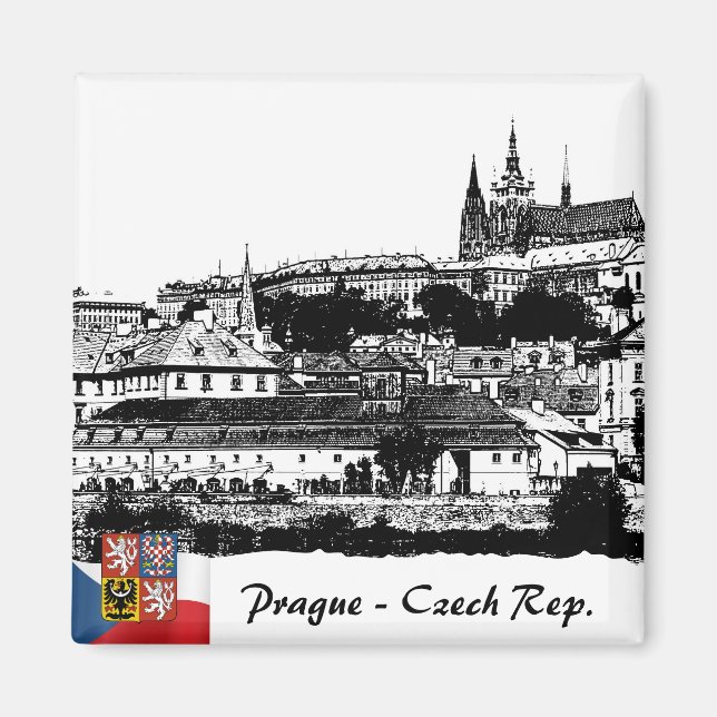 Pragmagnet, Karlsbron / Prag slott Magnet (Framsidan)