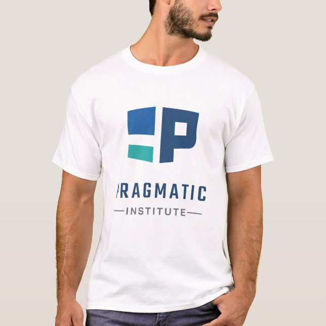Pragmatic Institute-Manar blankt vit T T Shirt (Framsida)