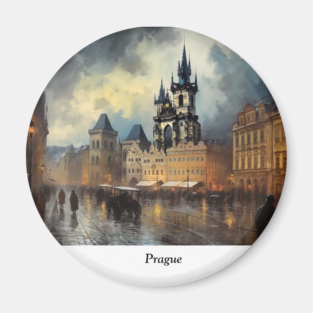Pragnatten i Tjeckien Magnet (Framsidan)