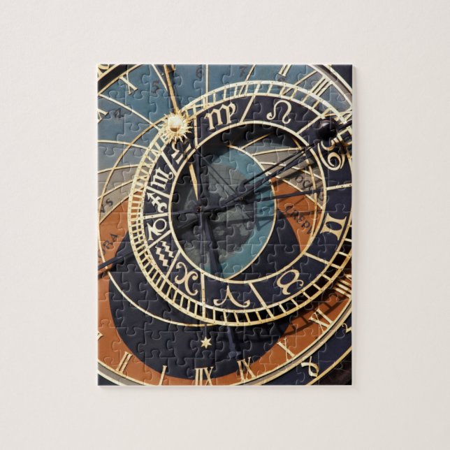 Prags astronomiska klocka pussel (Vertikal)