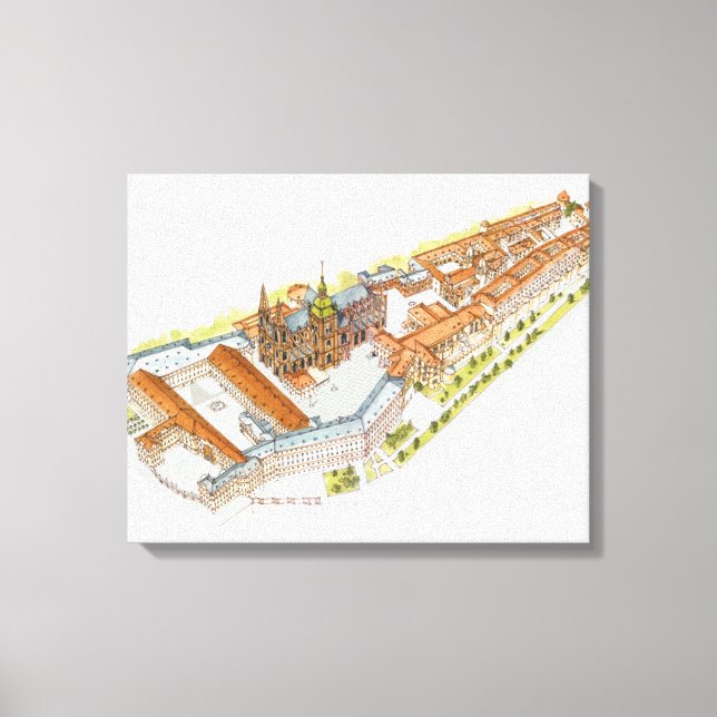 Prags slott. Prag Tjeckien Canvastryck (Framsida)