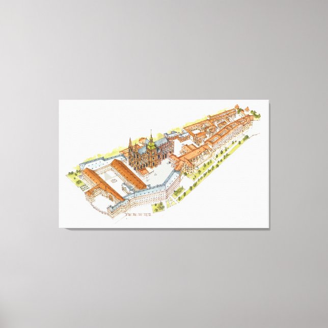 Prags slott. Prag Tjeckien Canvastryck (Framsida)