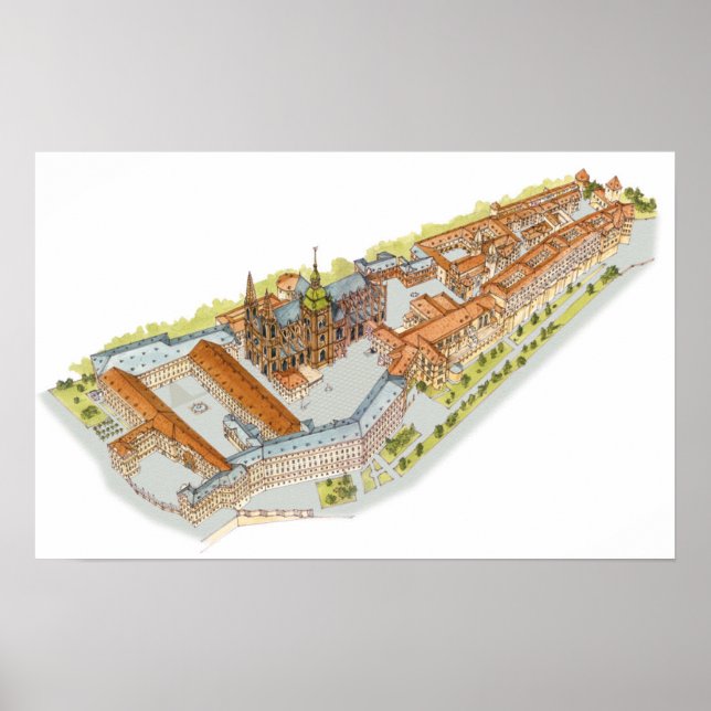 Prags slott. Prag Tjeckien Poster (Framsidan)