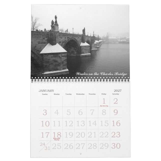 Prague 2010 kalender (Jan 2027)