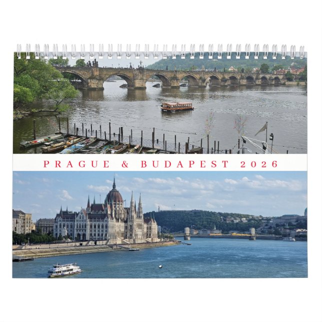 Prague and Budapest 2026 calendar Kalender (Omslag)