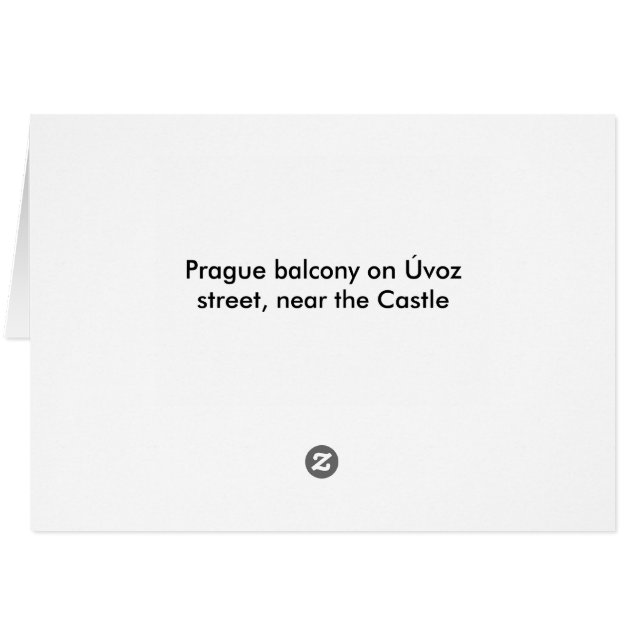 Prague balkong OBS kort (Baksidan Horizontal)