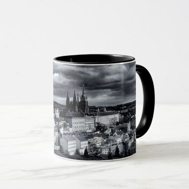 Prague Castle Panorama, Czechia Art (Hradcany) Mugg (Framsida höger)