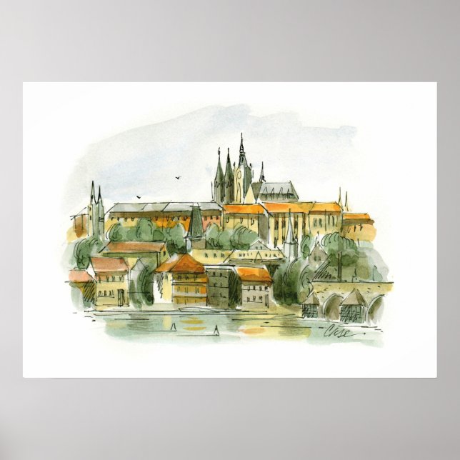 Prague Castle Poster (Framsidan)