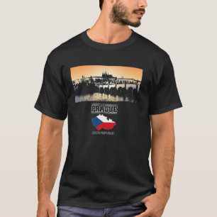 prague cCzech republic Skyline Vacation Souvenir c T Shirt